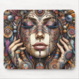 手の込んだ部族的な装飾をインスパイア持つ人 マウスパッド
