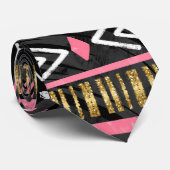 手の部絵を描族のジアステカオメトリデザイン ネクタイ (ロール)