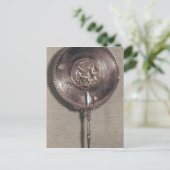 手の鏡でレダと白鳥を描く ポストカード (スタンド正面)