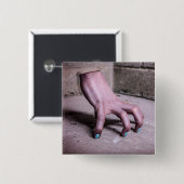 手の風変わりボタン 缶バッジ (正面&裏面)