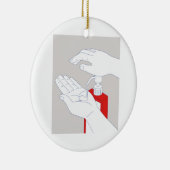 手のSanitizer Monoline セラミックオーナメント (右)