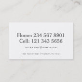 手はお母さんカードを印刷します コーリングカード (裏面)