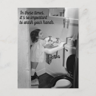 手はがきを洗う ポストカード