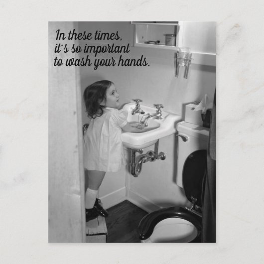 手はがきを洗う ポストカード (正面)