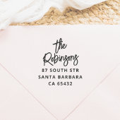 手はっきりしたレタリングファミリ名と差出人住所 セルフインキングスタンプ