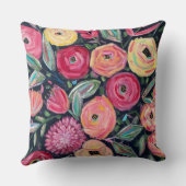 手はっきりした絵を描フローラデザイン クッション (裏面)