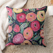 手はっきりした絵を描フローラデザイン クッション (ブランケット)