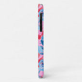 手はっきりした絵を描フローラ赤ブルーピンクモノグラム Case-Mate iPhoneケース (裏面/左)