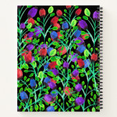 手はっきりした花色彩の鮮やか感謝ジャーナル ノートブック (裏面)