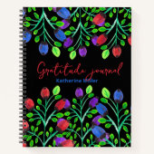 手はっきりした花色彩の鮮やか感謝ジャーナル ノートブック (正面)