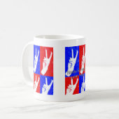 手はのあなたのを平和貸します コーヒーマグカップ (正面左)