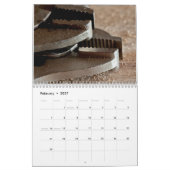 手はカスタムによって印刷されるカレンダーに用具を使います カレンダー (2月 2027)