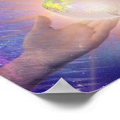 手はグローブ白熱［赤熱］光を放つを持つ。 ポスター (角)