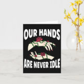 手は決して怠け者ではないアメリカ手話Asl カード (黄色い花)