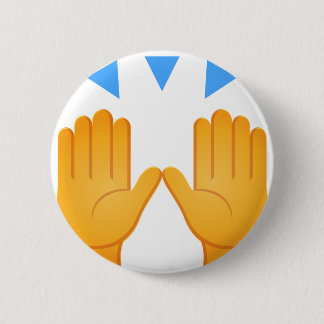 手はEmojiを上げました 缶バッジ