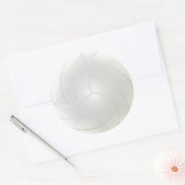 手への空白のなバレーボールのステッカーはあなたの名前を書きます ラウンドシール (封筒)