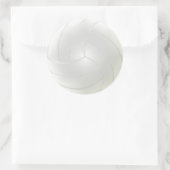 手への空白のなバレーボールのステッカーはあなたの名前を書きます ラウンドシール (バッグ)