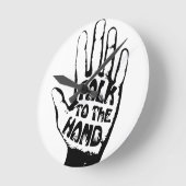 手への話 ラウンド壁時計 (傾斜)