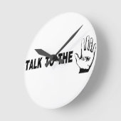 手への話 ラウンド壁時計 (傾斜)