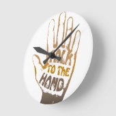 手への話 ラウンド壁時計 (傾斜)
