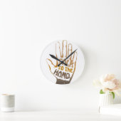 手への話 ラウンド壁時計 (ホーム)