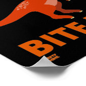 「手もしをたたくあなたは幸せ」おもしろい恐竜 ポスター (角)