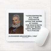 手もと仕事にあなたの思考をすべて集中して下さい マウスパッド (マウス)