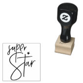 手やる気を起こさせる前向き文字すごい星 ラバースタンプ (押印)