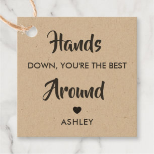手をあなたは下げる最高のギフトのまわりにラベル フェイバータグ
