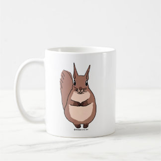 手をぎゅっとしてただ立っているリス コーヒーマグカップ