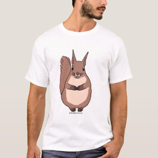 手をぎゅっとしてただ立っているリス Tシャツ
