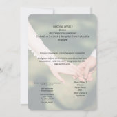 手をつなぐ結婚式のカップル セーブザデート (裏面)