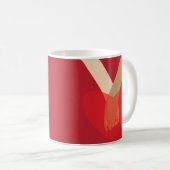 手をつなぐ コーヒーマグカップ (正面右)