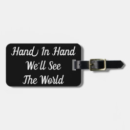 手をとって世界の荷物タグを見る ラゲッジタグ