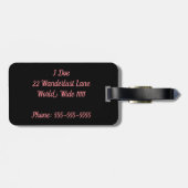 手をとって世界の荷物タグを見る ラゲッジタグ (裏面横)