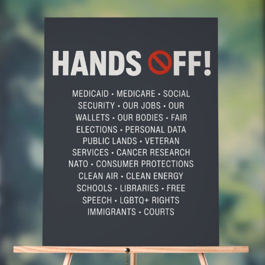 手をオフ アクリルサイン (ニュートラル)