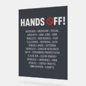 手をオフ アクリルサイン (傾斜)