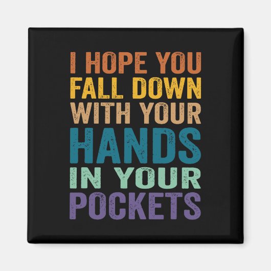 手をポケットに秋して下さい マグネット (正面)