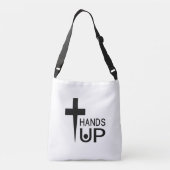 手を上げる クロスボディバッグ (裏面)