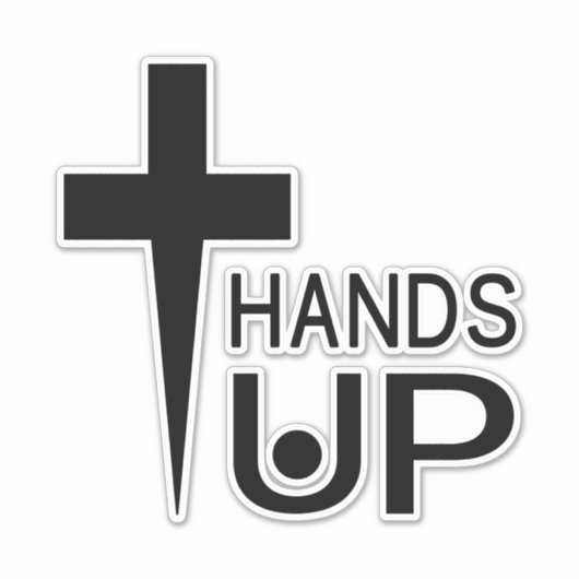 手を上げる シール (正面)