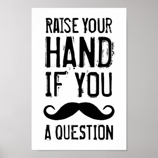 手を上げる ポスター (正面)