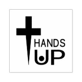 手を上げる ラバースタンプ (インプリント)