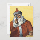 手を上げろ!サンタクロースが私たちの一部を見ているように。 シーズンポストカード (正面/裏面)