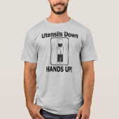 手を上に下げる器具 Tシャツ (正面)