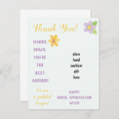 手を下ろせあなたは最高ののまわりに!サニタイザギフト エンクロージャーカード (正面/裏面)