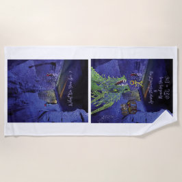 手を伸ばしてゴールビーチタオル ビーチタオル