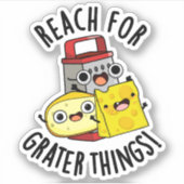 手を伸ばして物を食おもしろいべる シール (正面)