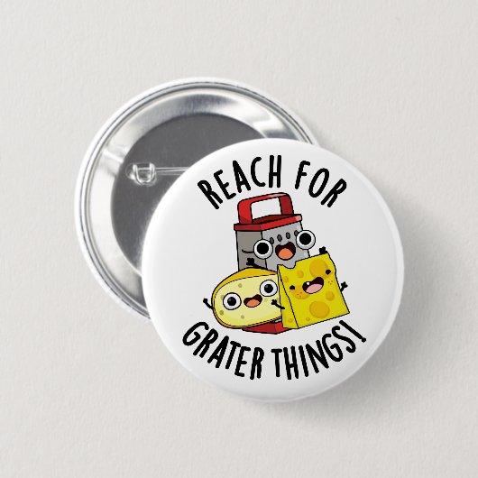 手を伸ばして物を食おもしろいべる 缶バッジ (正面&裏面)