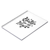 手を伸ばすタイポグラフィ ノートブック (左側)