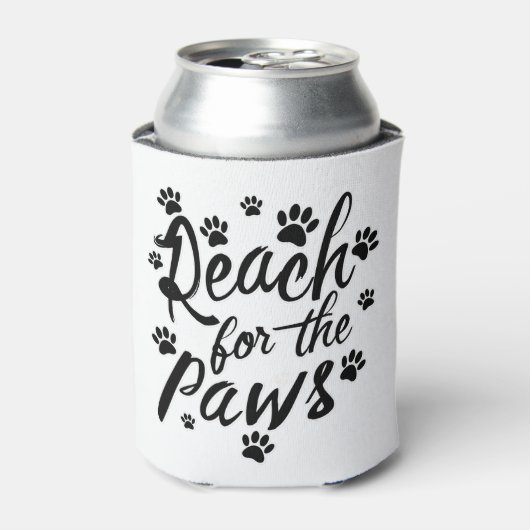 手を伸ばすタイポグラフィ 缶クーラー (缶正面)